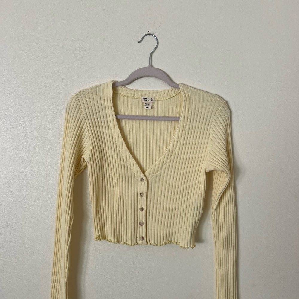 Billabong Ribbed Cream Cardigan